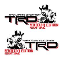 Adesivo in Vinile Rosso TRD Dead Redemption Edition per fianco Toyota Tacoma_2