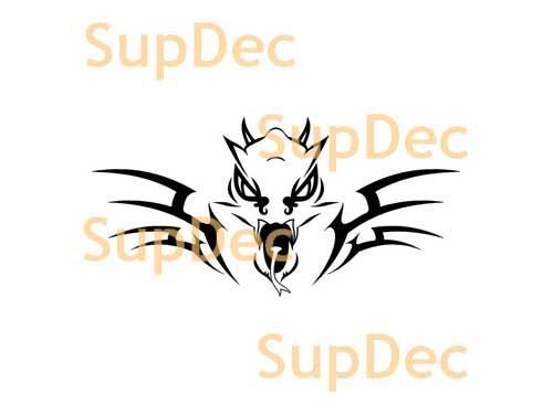 Adesivo murale in vinile con arte del drago per finestra del bagno #8
