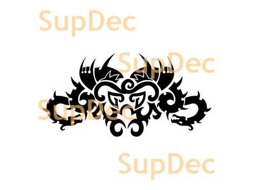 Adesivo per bagno con finestra in vinile con drago, decalcomania n. 9
