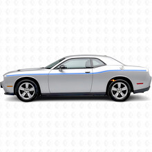Adesivo in vinile laterale con strisce a doppia larghezza variabile per Dodge Challenger_2