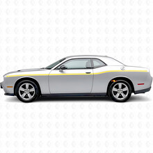 Adesivo in vinile laterale con strisce a doppia larghezza variabile per Dodge Challenger_5
