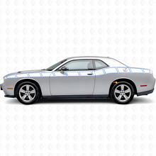 Adesivo in Vinile Laterale con Strisce Stile Strobo Contorno per Dodge Challenger_2