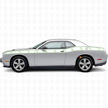 Adesivo in Vinile Laterale con Strisce Stile Strobo Contorno per Dodge Challenger_3