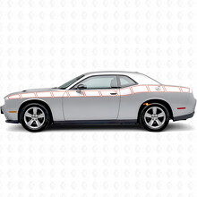 Adesivo in Vinile Laterale con Strisce Stile Strobo Contorno per Dodge Challenger_4