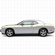 Adesivo in Vinile Laterale con Strisce Stile Strobo Contorno per Dodge Challenger_5