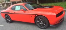 2008 e successivi Dodge Challenger Devil Tail Kit strisce laterali sulla linea del corpo inferiore 2