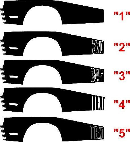 Kit strisce laterali per cartelloni pubblicitari Dodge Challenger dal 2008 in poi