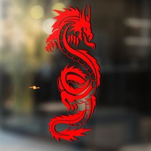 Adesivo Universale in Vinile Drago Fiammeggiante Serpentino_2