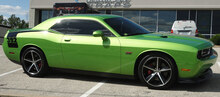 Adesivi per le decalcomanie del kit a strisce di hockey retrò per Dodge Challenger 2008-2020
 2