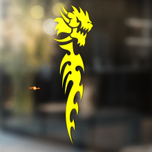 Adesivo in Vinile Universale Tribal Dragon Arte Minimalista_4