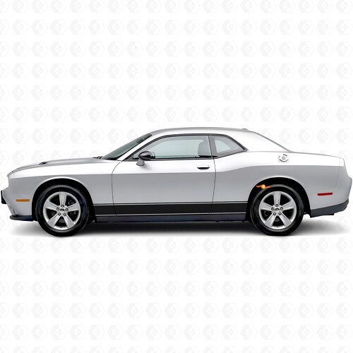 Adesivo in vinile con strisce lineari per minigonne per Dodge Challenger