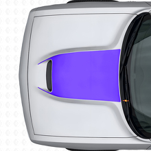 Adesivo Vinilico Nero Opaco per la Presa d'Aria Cofano Dodge Challenger 2015+_2