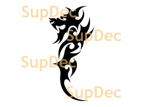 Adesivo murale in vinile con arte del drago per finestra bagno #17
