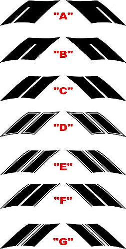 Strisce laterali Hash Fender Chevrolet Camaro 2016 e successive
