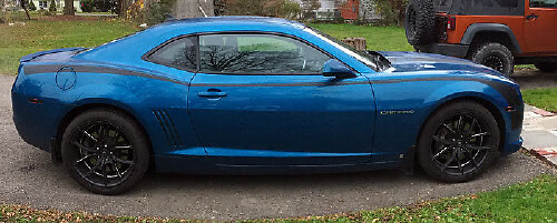 Kit Adesivi Vinilici a Strisce Laterali Stile Hockey per Chevrolet Camaro 2010-15