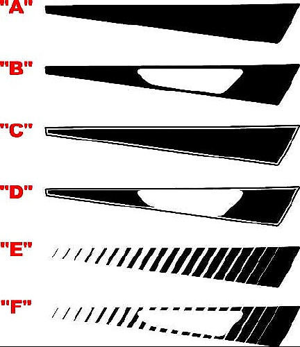 Strisce di lancia sul cofano della Chevrolet Camaro 2016 e successive
