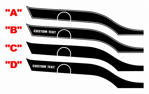 Modern Y Style Custom Text Stripe Pair Fiancata Adesivo in vinile per Chevrolet Camaro 2010-2015