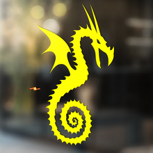 Drago con Coda a Spirale Adesivo Universale in Vinile_4