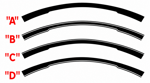 Upper Spoiler Accent Kit Parafango posteriore Adesivo in vinile per Chevrolet Camaro 2010-2015