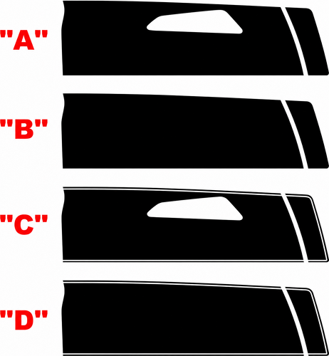 Twin Rally Vent Cutout Stripe Kit Kit completo Adesivo in vinile per Chevrolet Camaro 2016-2024
