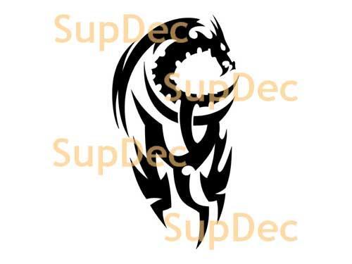 Adesivo per bagno con finestra in vinile con drago, decalcomania n. 21
