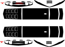 Kit di strisce da rally stile Chevrolet Camaro Hot Wheels dal 2010 in poi con oscuranti per fascia anteriore e posteriore
 2