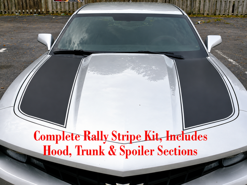 Outer Edge Rally Stripe Kit with Spoiler Sections Cofano Baule Adesivo in vinile per Chevrolet Camaro 2010