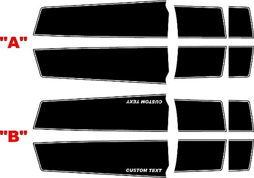 Kit strisce da rally a lunghezza estesa per Chevrolet Camaro convertibile Concept Style 2010-2015
