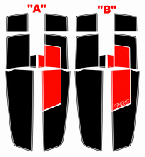 45th Anniversary Style Asymmetric Rally Stripe Kit — Adesivo in vinile (cofano, baule) per Chevrolet Camaro 2010-2024_2