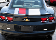 45th Anniversary Style Asymmetric Rally Stripe Kit — Adesivo in vinile (cofano, baule) per Chevrolet Camaro 2010-2024_3