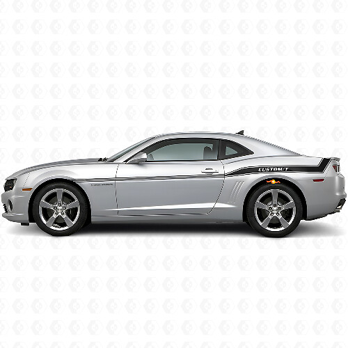 Kit adesivi laterali in vinile con profilo curvo personalizzato per Chevrolet Camaro 2010-15