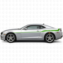 Kit adesivi laterali in vinile con profilo curvo personalizzato per Chevrolet Camaro 2010-15_3
