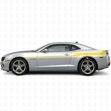 Kit adesivi laterali in vinile con profilo curvo personalizzato per Chevrolet Camaro 2010-15_5