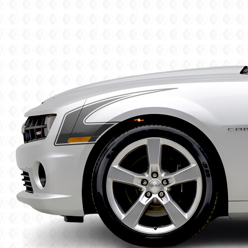 Adesivo laterale in vinile con strisce a motivo a gancio per Chevrolet Camaro 2010-2015