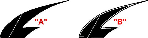 2016 e oltre Chevrolet Camaro Dagger Style Mid Body Hockey Stripe Kit adesivi per decalcomanie in vinile
