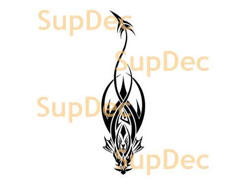 Adesivo per bagno con finestra in vinile con drago, decalcomania n. 25
