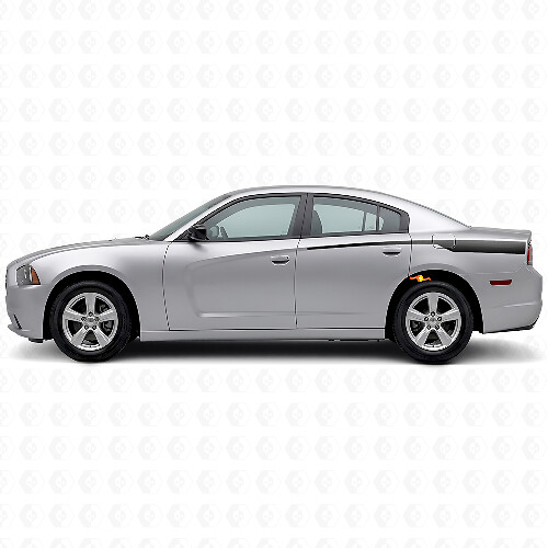 Striscia Graduale Adesiva Laterale Posteriore in Vinile per Dodge Charger 2011-2014