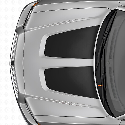 Set di decalcomanie in vinile a doppia striscia larga per cofano per Dodge Charger