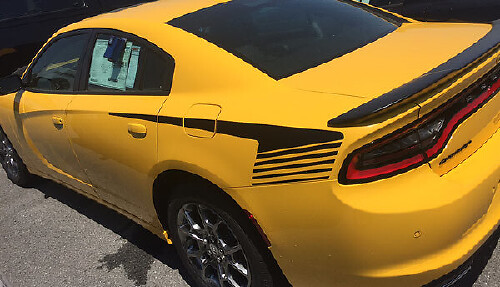 Kit di decalcomanie in vinile a striscia per parafango stile hockey per Dodge Charger 2015+