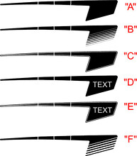 Kit di Strisce Stile Hockey per Paraurti Posteriore 2 per Dodge Charger 3