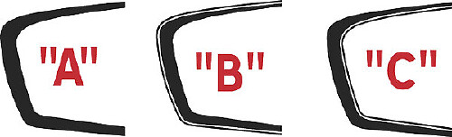 2011 - 2014 Caricabatterie a lunghezza estesa Side Scallop Accent Stripe Kit