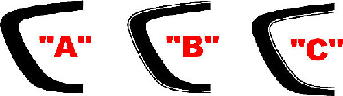 2015 e successivi Kit di strisce con dettagli smerlati laterali per caricabatterie