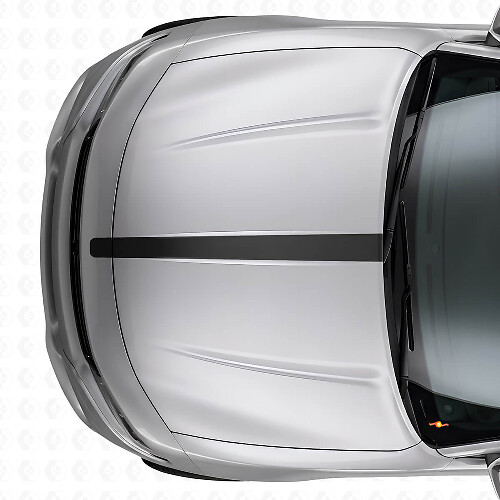 Striscia sottile dritta in vinile per cofano per Dodge Charger
