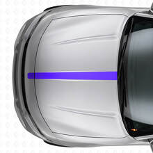 Striscia sottile dritta in vinile per cofano per Dodge Charger_2