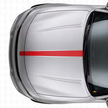 Striscia sottile dritta in vinile per cofano per Dodge Charger_4