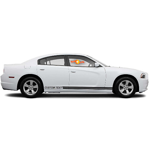 Adesivo Vinile Laterale Custom con Doppie Strisce per Dodge Charger 2011-2014