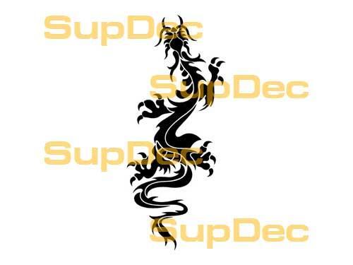 Adesivo per bagno con finestra in vinile con drago, decalcomania n. 31
