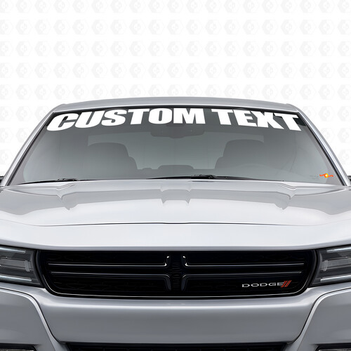 Adesivo in Vinile con Testo Personalizzato per Parabrezza per Dodge Charger 2015-2026