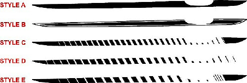 2015 e successivi Ford Mustang Upper Side Accent Stripe Kit