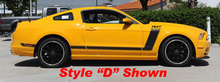 2013 Ford Mustang BOSS Style Side Stripe Kit Adesivi per decalcomanie in vinile 2